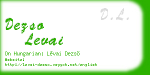 dezso levai business card